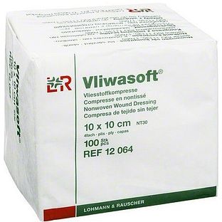 Lohmann & Rauscher Vliwasoft Kompres 10x10cm 100ST
