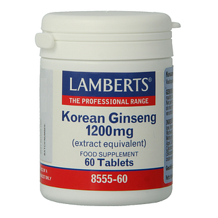 Lamberts Koreaanse Ginseng 1200mg Tabletten 60TB Lamberts Koreaanse Ginseng 1200mg Tabletten 60TB