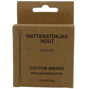 Bezouwen Wattenstokjes Hout 100ST