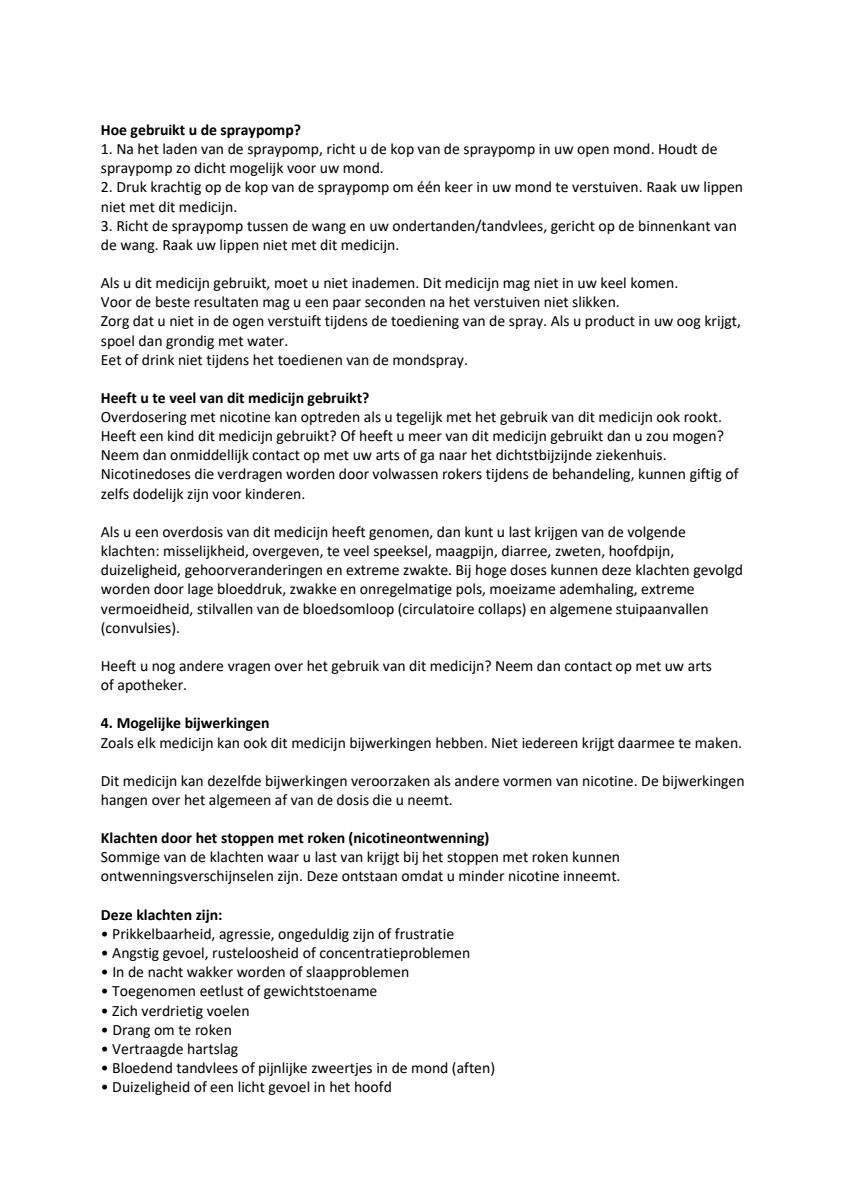 Mondspray Mint 1mg afbeelding van document #5, leaflet