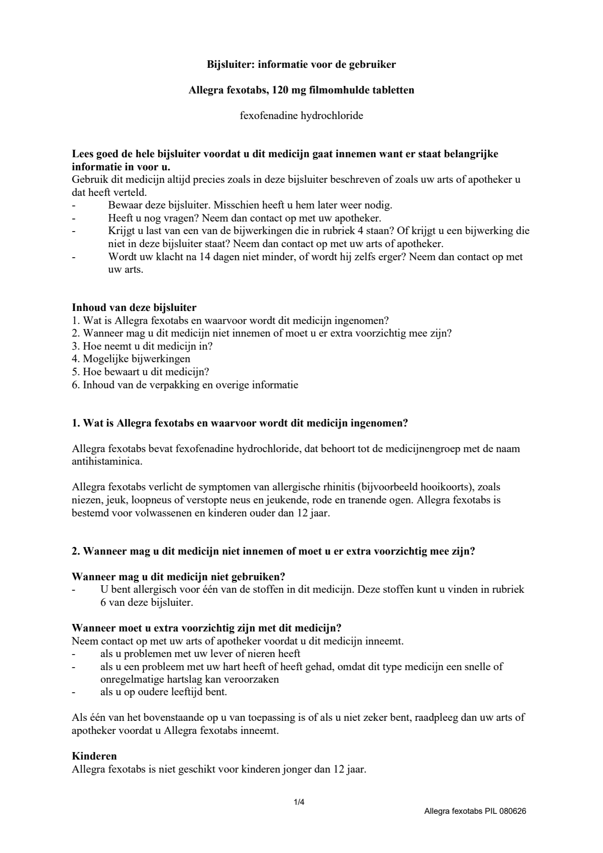 Fexotabs 120mg Tabletten afbeelding van document #1, leaflet