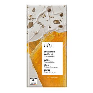 Vivani Stracciatella White Chocolate Cocoa Nibs 80GR
