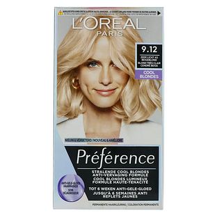 L'Oréal Paris Préférence Cool Blondes 9.12 Zeer Licht As Beigeblond 1ST L'Oréal Paris Préférence Cool Blondes 9.12 Zeer Licht As Beigeblond 1ST