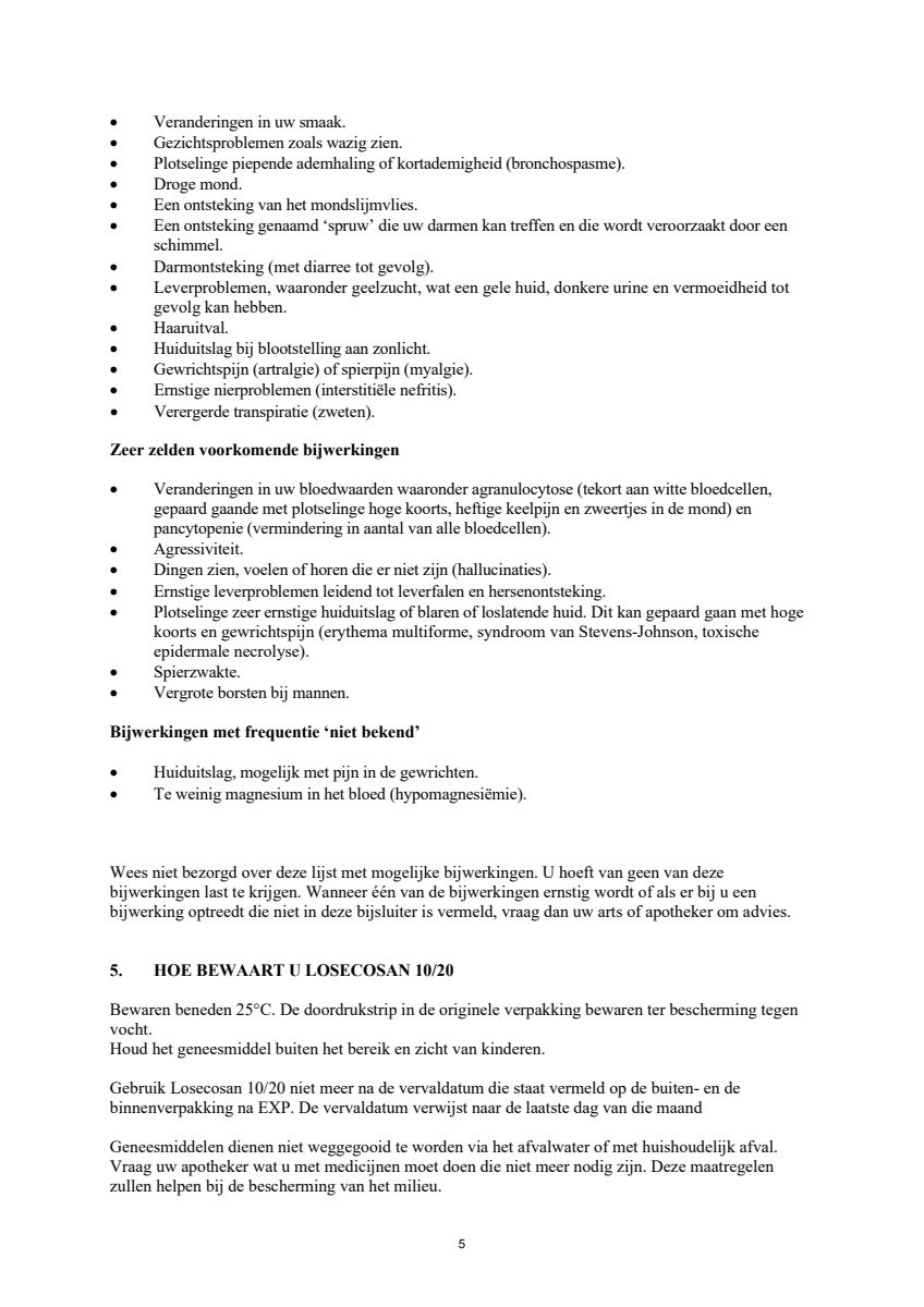20mg Tabletten afbeelding van document #5, leaflet