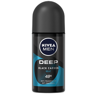 Nivea Men Deep Black Carbon Beat Anti-Transpirant Roller 50ML