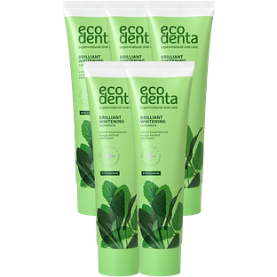 Ecodenta Tandpasta Brilliant Whitening Multiverpakking 5x100ML