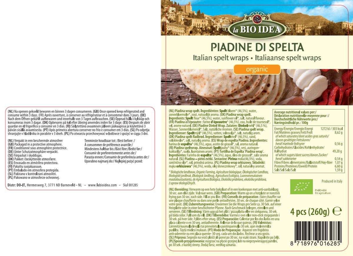 Wrap Spelt afbeelding van document #1, label