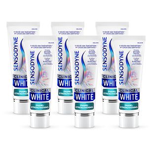 Sensodyne Clinical White Enamel Strengthening Tandpasta Multiverpakking 6x75ML Sensodyne Clinical White Enamel Strengthening Tandpasta Multiverpakking 6x75ML
