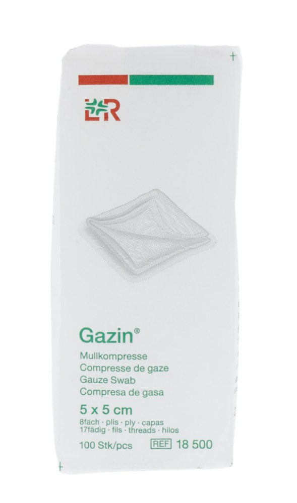 Lohmann & Rauscher Gazin Gaaskompressen 5x5cm afbeelding