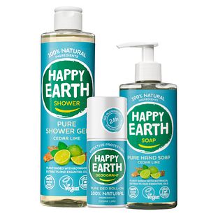 Happy Earth Cedar Lime Combi Pack 3 Stuks