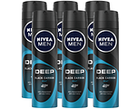 Nivea Men Deep Black Carbon Beat Anti-Transpirant Spray Voordeel 6x150ML
