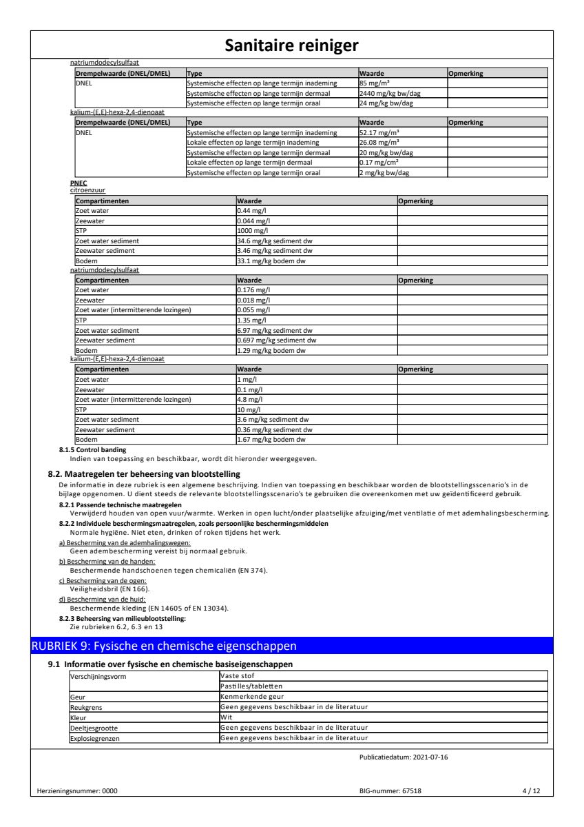 Badkamer Reiniger Navulling afbeelding van document #4, leaflet