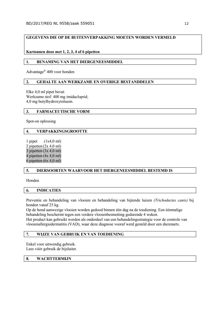 Hond afbeelding van document #12, instructions
