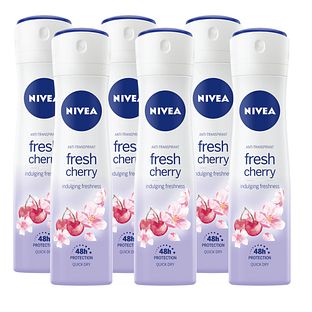 Nivea Fresh Cherry Anti-Transpirant Voordeelverpakking 6x150ML Nivea Fresh Cherry Anti-Transpirant Voordeelverpakking 6x150ML