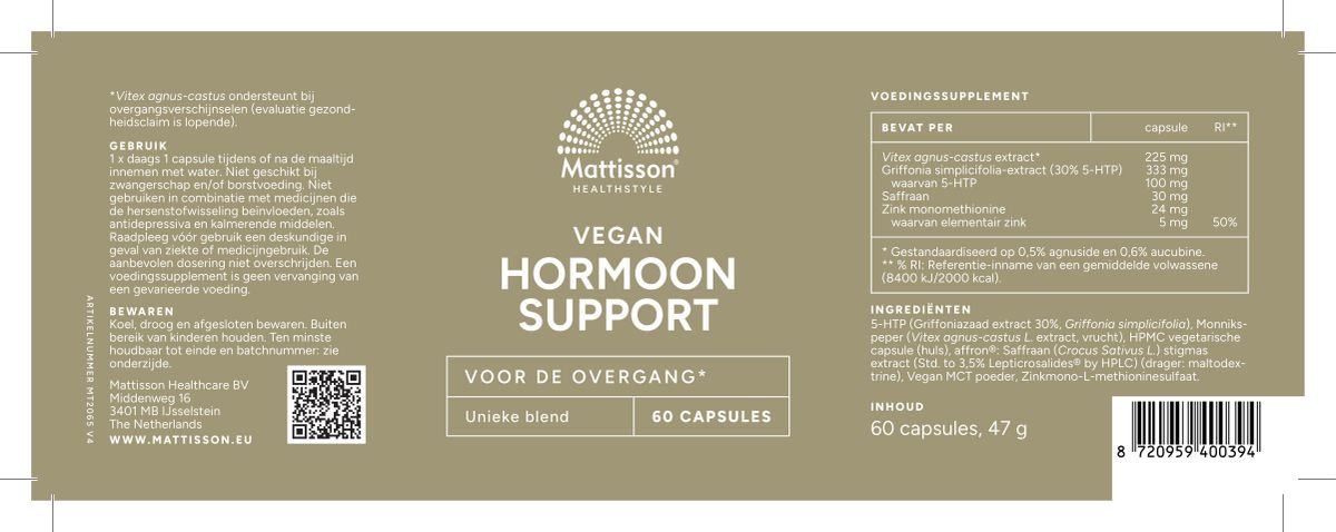 Hormoon Support Capsules afbeelding van document #1, label