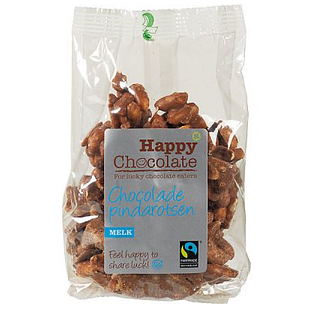 Happy Chocolate Chocolade Pindarotsen Melk 150GR