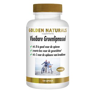 Golden Naturals Vloeibare Groenlipmossel Capsules 120CP