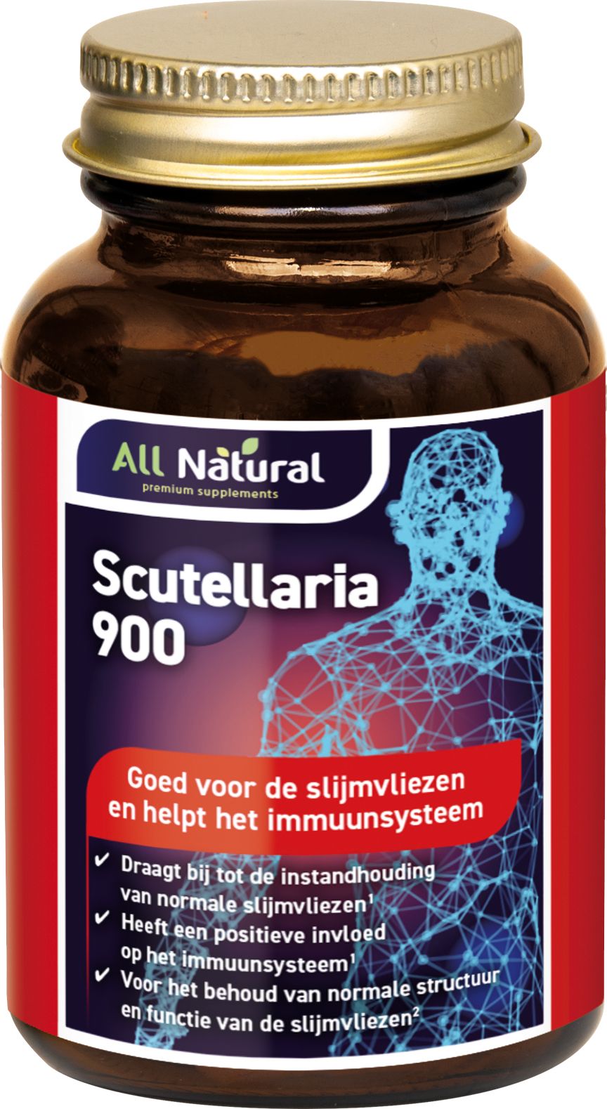 All Natural Scutellaria 900 Capsules 60VCP