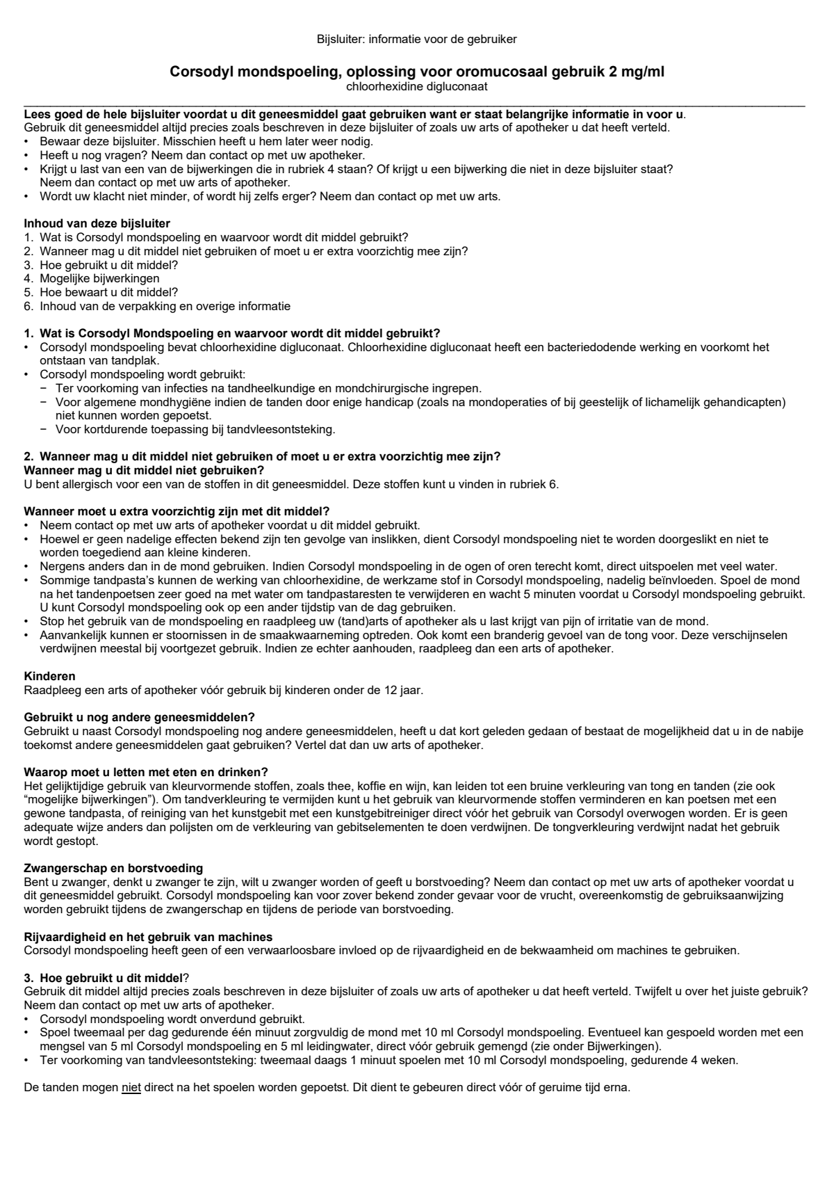 Mondverzorgingsset - Mondspoeling en Mondgel - afbeelding van document #1, leaflet