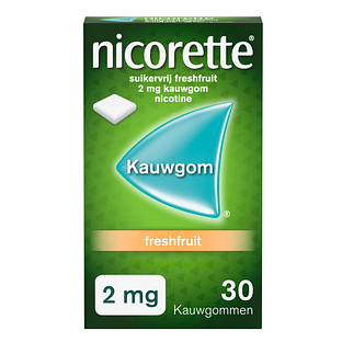Nicorette Suikervrij Freshfruit 2mg Kauwgom 30ST Nicorette Suikervrij Freshfruit 2mg Kauwgom 30ST