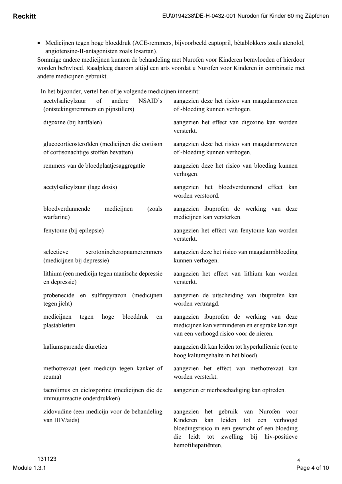 voor Kinderen Zetpil 60mg afbeelding van document #4, leaflet