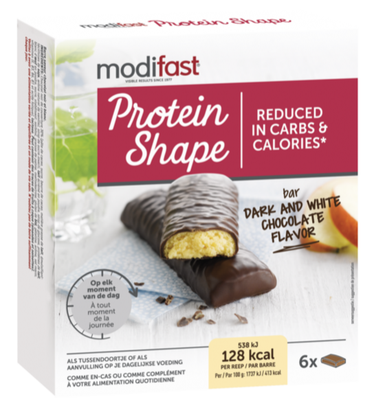 Modifast Protein Shape Snackreep Pure & Witte Chocolade afbeelding