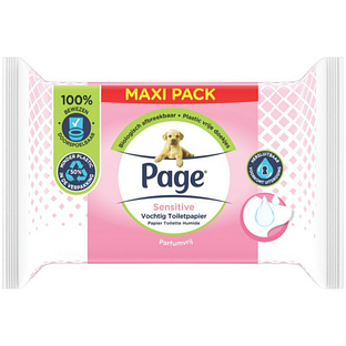Page Toiletpapier Sensitive Vochtig Toiletpapier 74ST