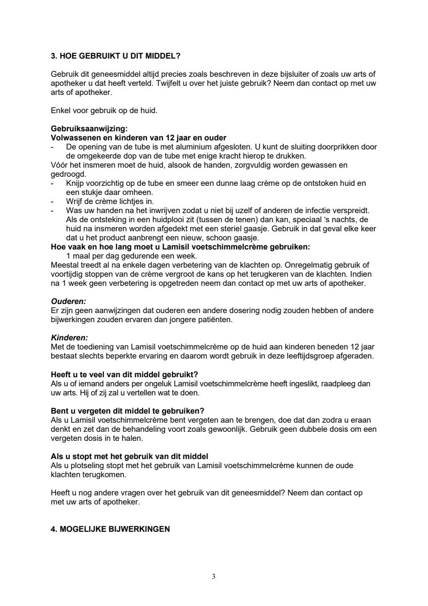 Voetschimmelcrème afbeelding van document #3, leaflet