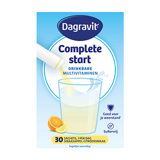 Dagravit Complete Start Drinkbare Multivitaminen Citroen Sinaasappel Sachets 30ST