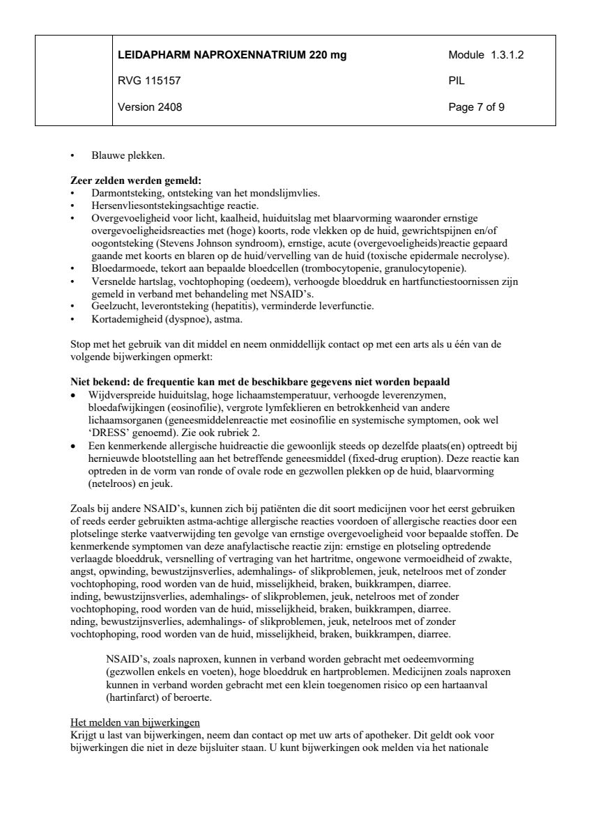 Naproxennatrium 220mg Tabletten afbeelding van document #7, leaflet