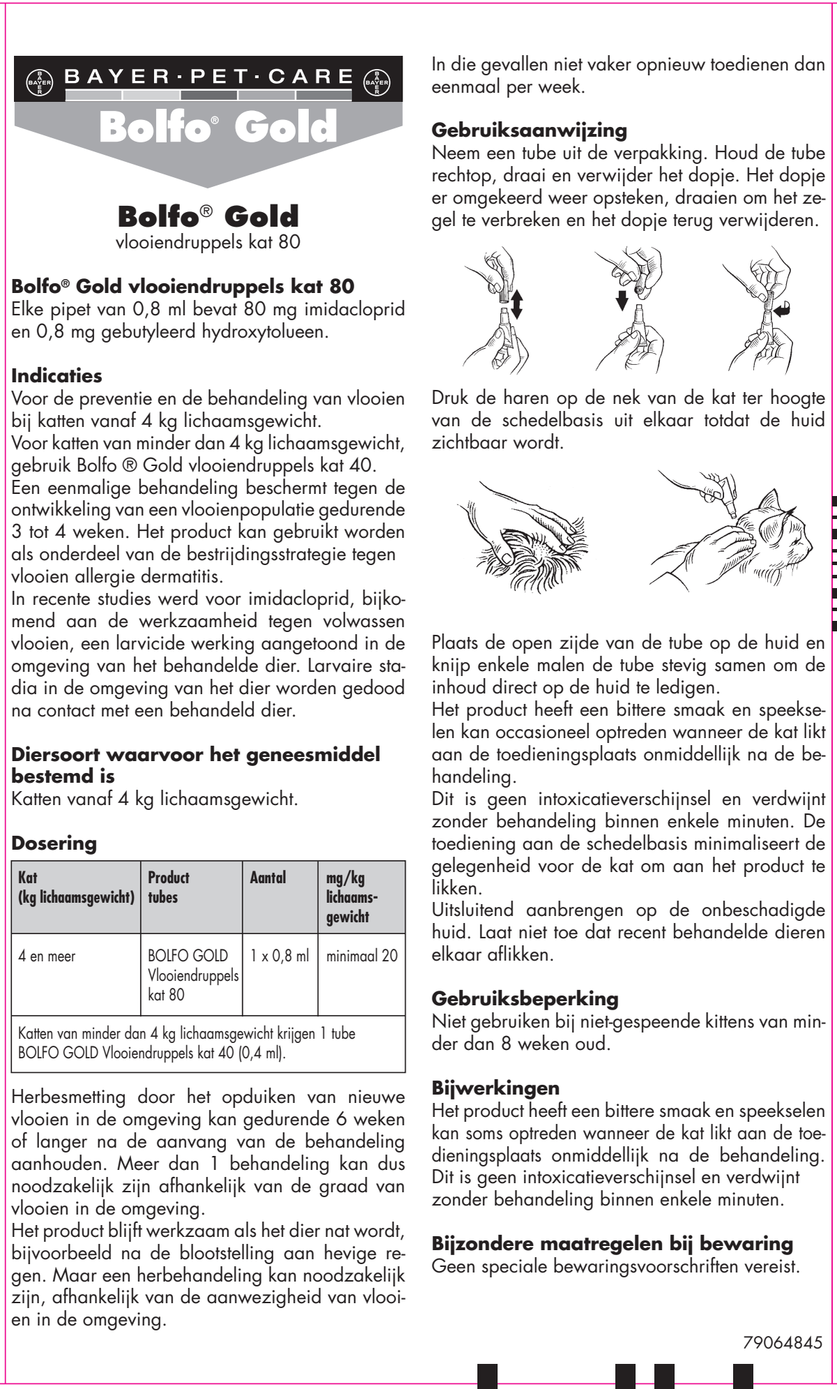 Gold Druppels Kat 80, 2 pipetjes afbeelding van document #1, instructions