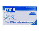 CMT Handschoenen Latex Gepoederd Naturel Medium 100ST