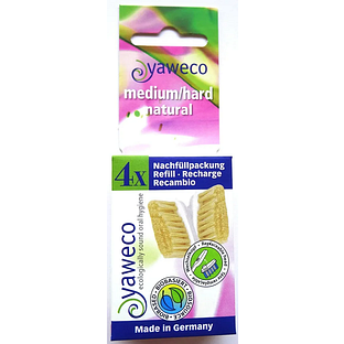 Yaweco Tandenborstelkop Medium/Hard 4ST