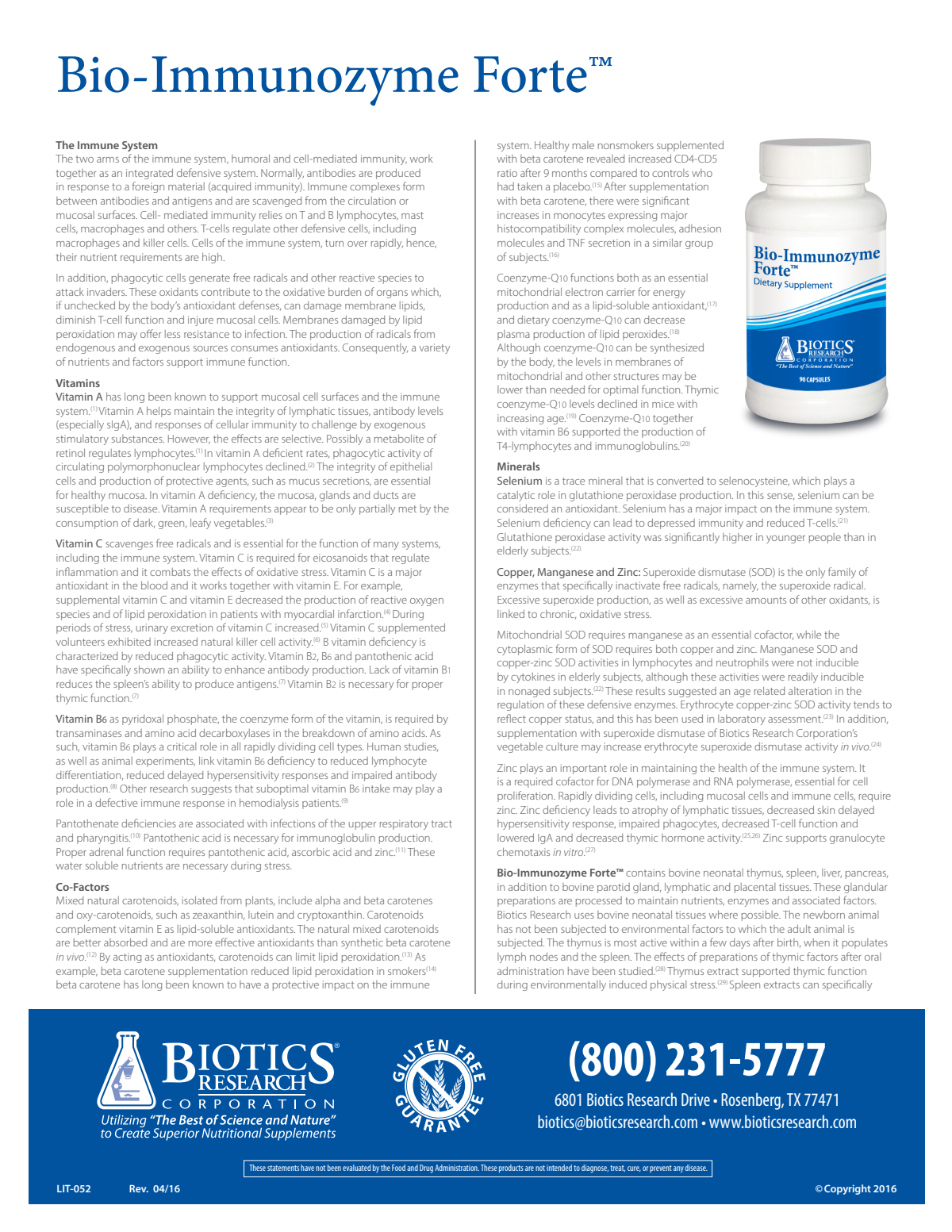 Bio-Immunozyme Forte Capsules afbeelding van document #1, instructions