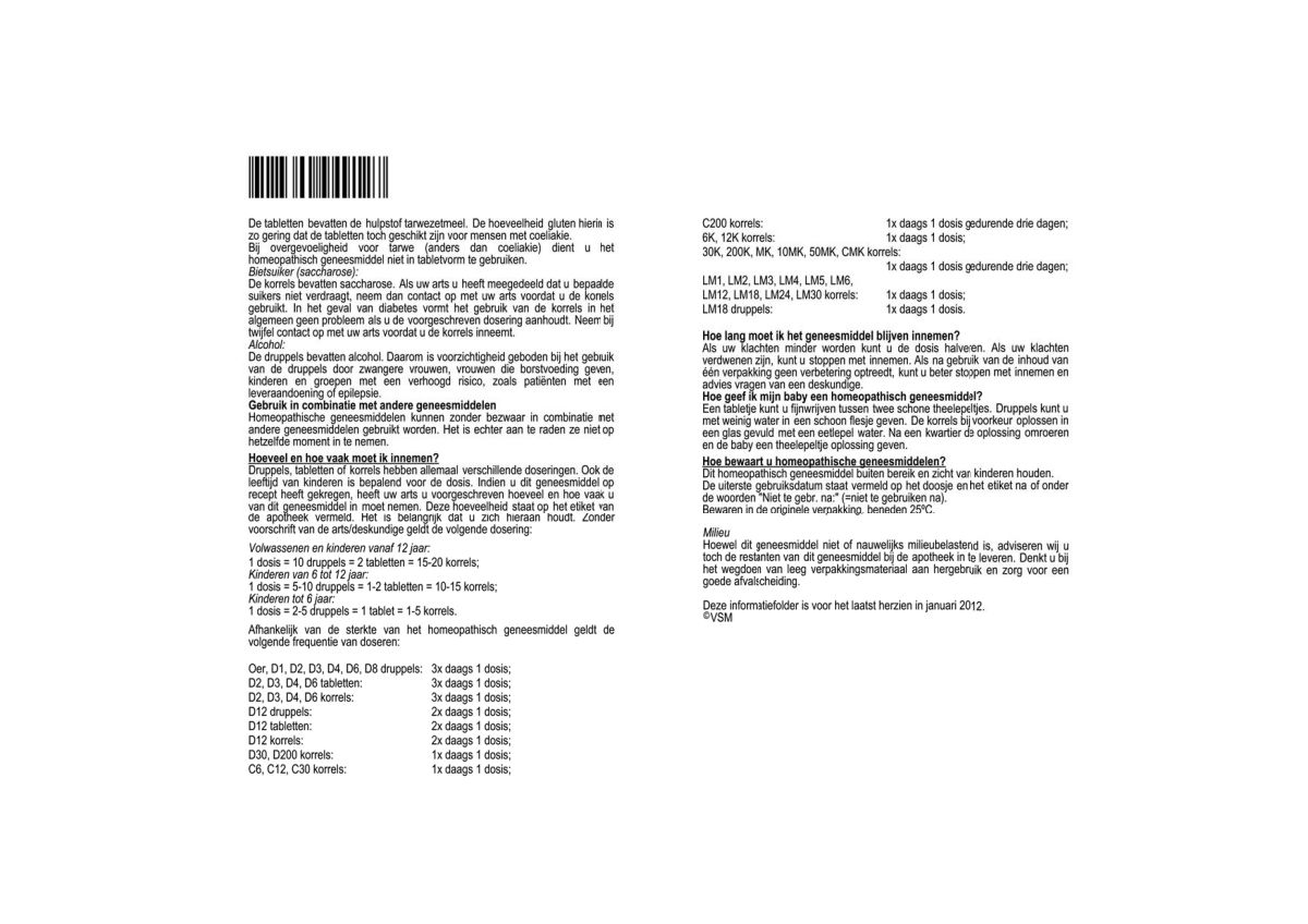 Symphytum Officinale C6 Globuli afbeelding van document #2, leaflet