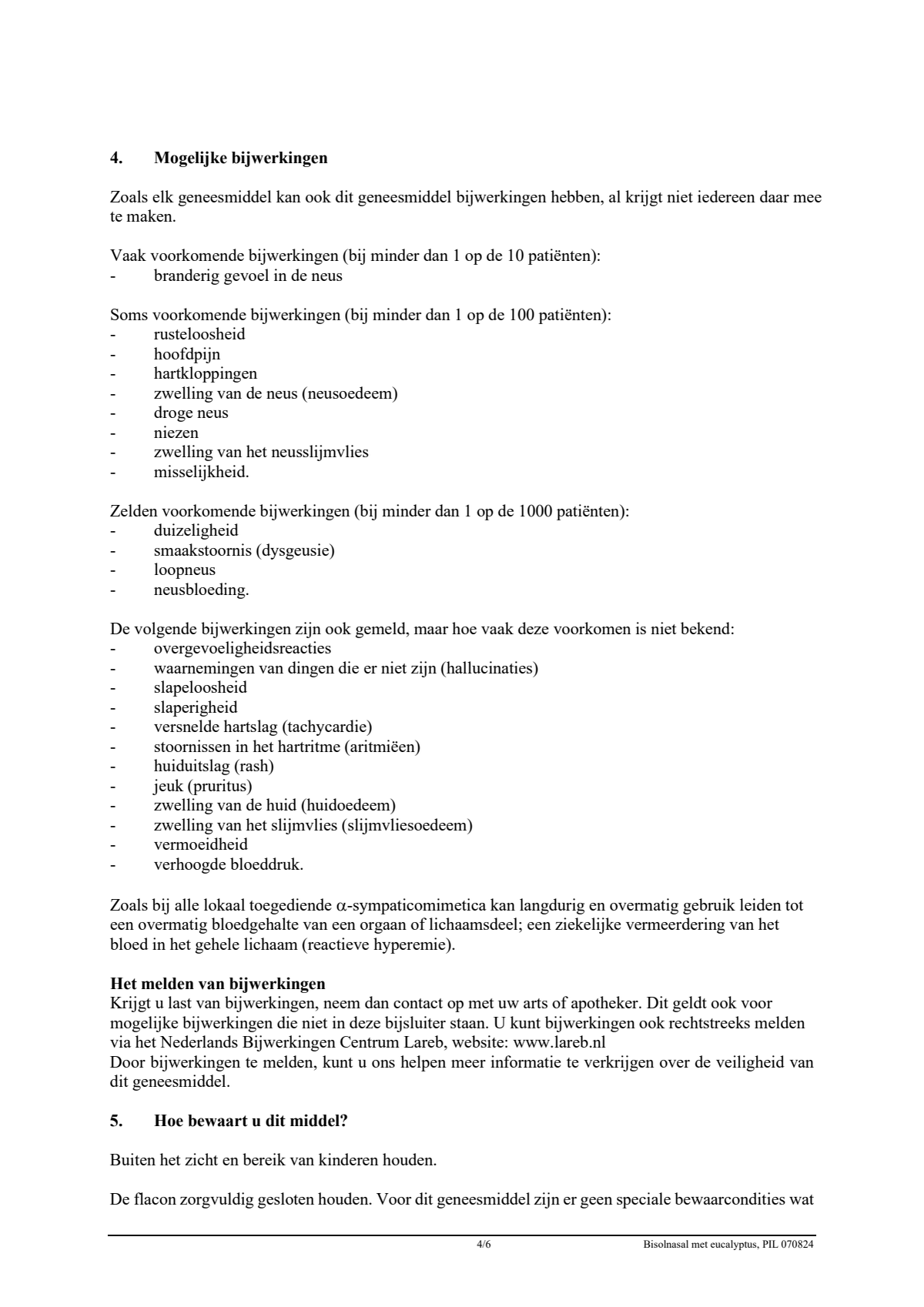 Neusspray Eucalyptus afbeelding van document #4, leaflet
