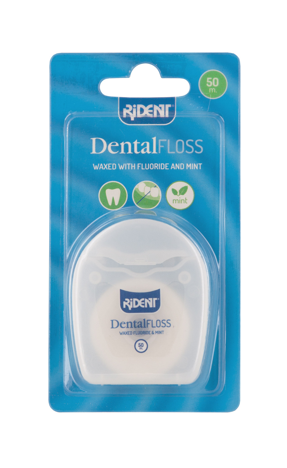 Rident Floss Fluor Mint Waxed 50m afbeelding