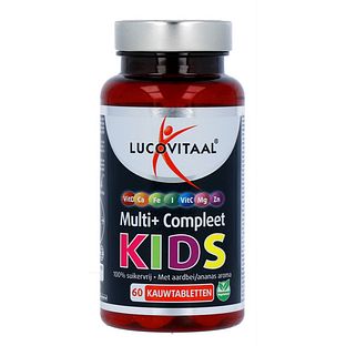 Lucovitaal Multi+ Compleet Kids Kauwtabletten Aardbei Ananas 60KTB