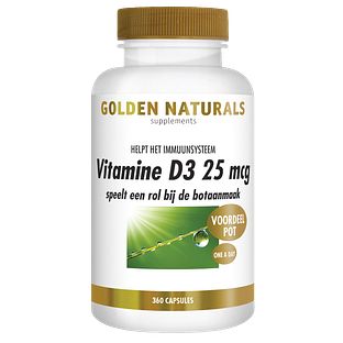 Golden Naturals Vitamine D3 25mcg Capsules 360ST
