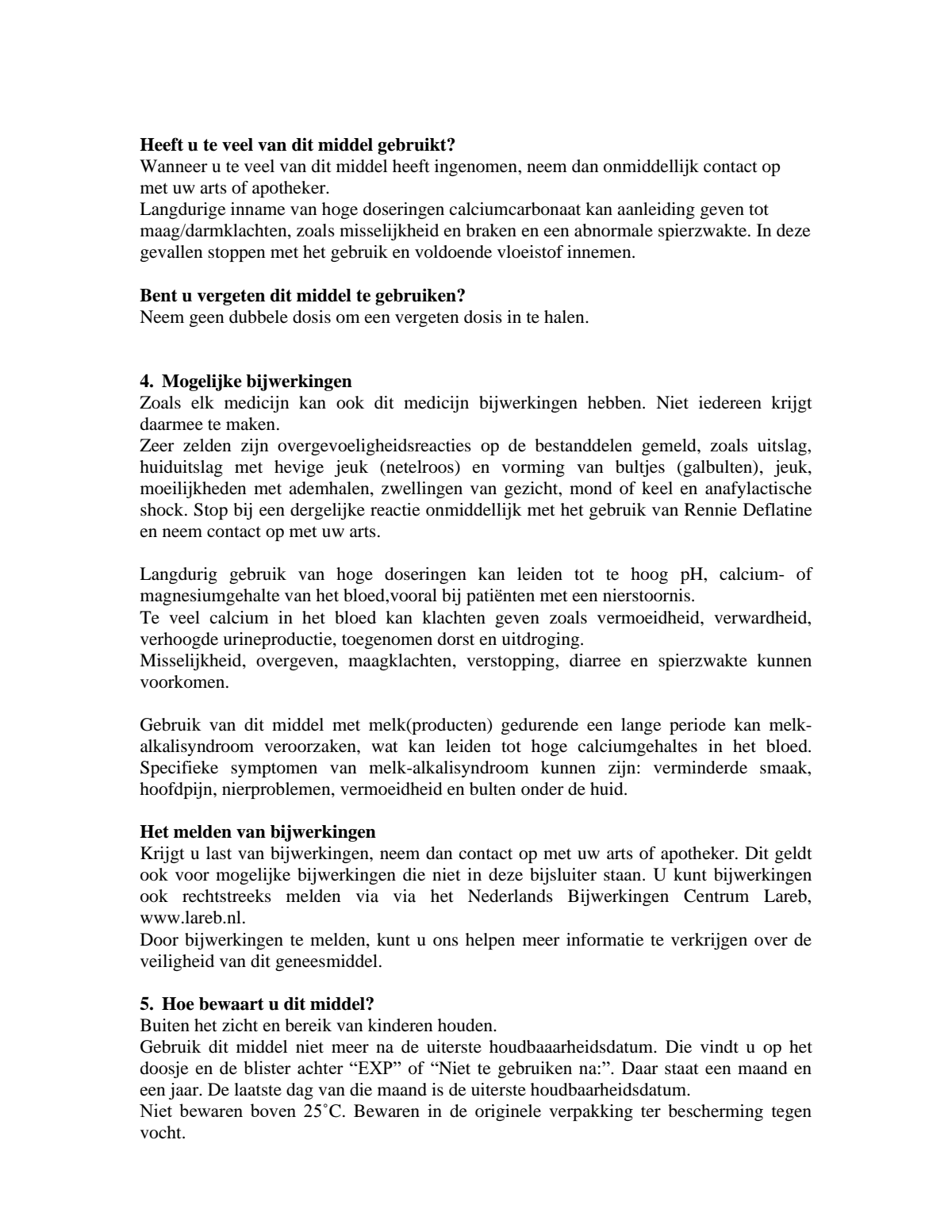 Deflatine kauwtabletten bij opgeblazen gevoel of winderigheid afbeelding van document #4, leaflet
