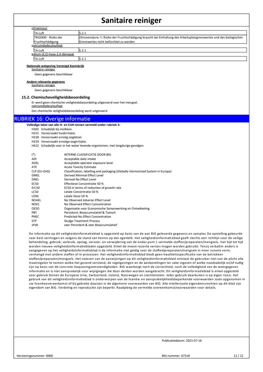 Badkamer Reiniger Navulling afbeelding van document #12, leaflet