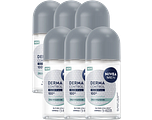 Nivea Men Derma Control Clinical 100H Ultra Comfort Anti-transpirant Roller Multiverpakking 6x50ML