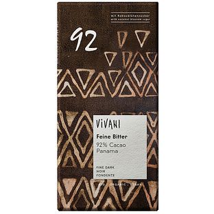 Vivani Chocoladereep Puur 92% Cacao 80GR