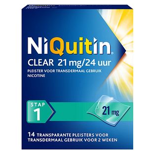 Niquitin Clear Pleisters 21mg Stap 1 14ST