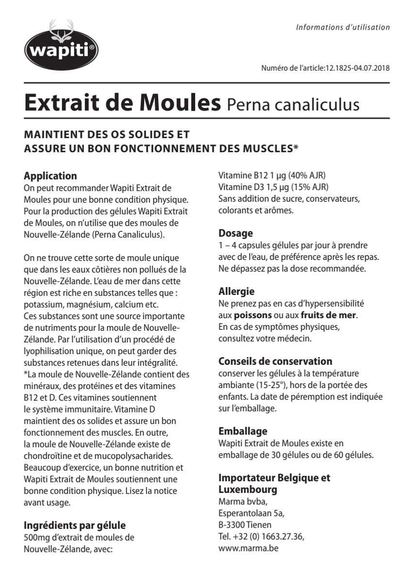 Mossel Extract Capsules afbeelding van document #2, instructions