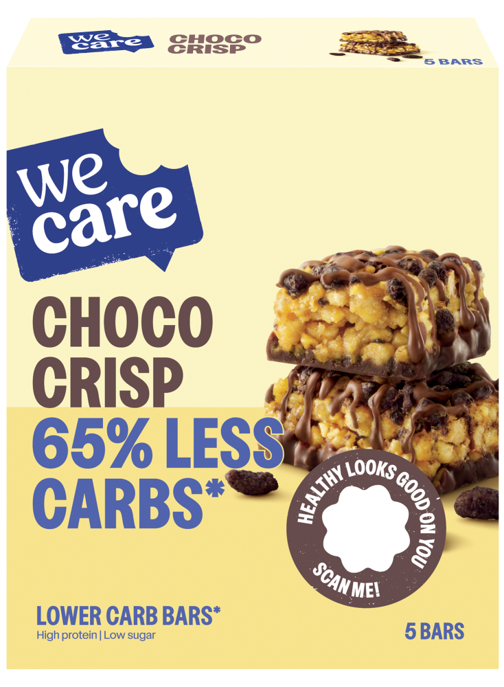 WeCare Low Carb Choco Crisp Bars 150GR