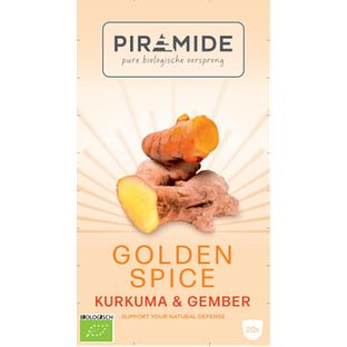 Piramide Golden Spice Kurkuma & Gember Thee 20ZK Piramide Golden Spice Kurkuma & Gember Thee 20ZK