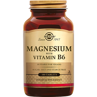 Solgar Magnesium met Vitamine B-6 Tabletten 100TB