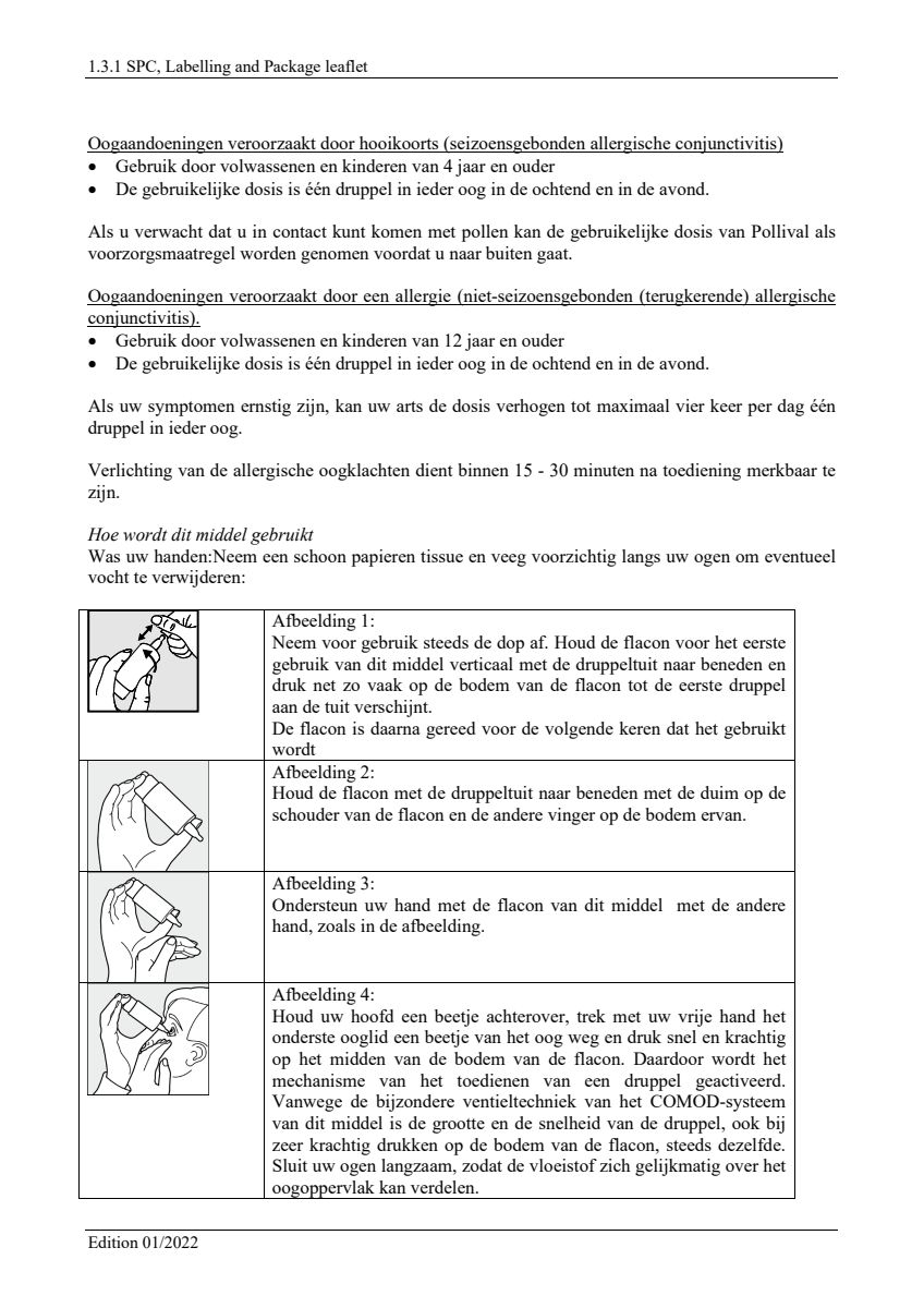 Pollival 0,5mg/ml Oogdruppels afbeelding van document #3, leaflet