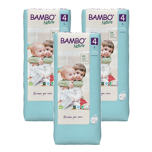 Bambo Nature Luiers Maat 4 L - Multiverpakking 3x48ST